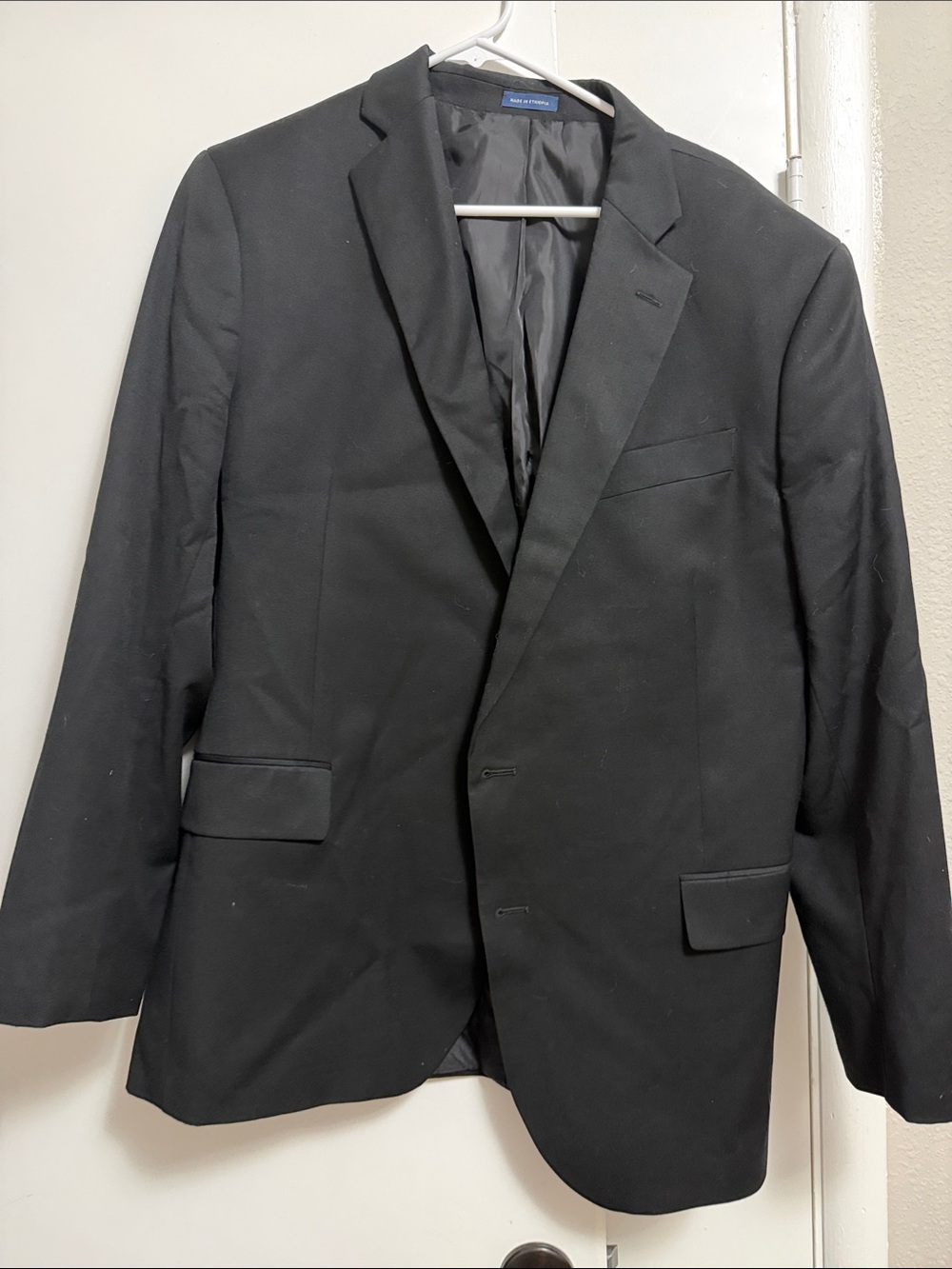 Stafford Black Single-Breasted Sport Coat